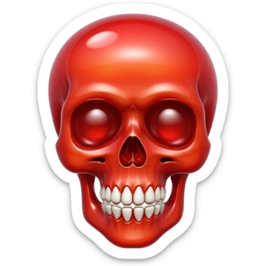 Skull red jelly Candy sticker