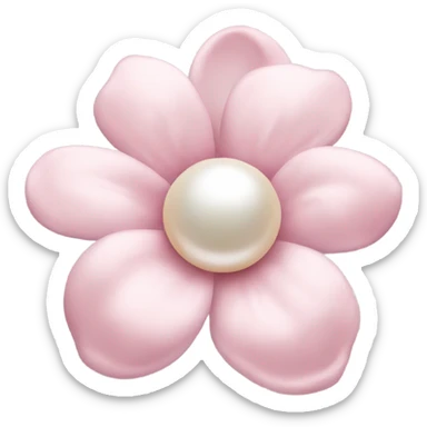 Pearl light pink flower sticker
