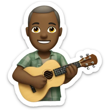 Jack Johnson playing the ukulele  sticker
