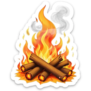 Campfire smoking sticker
