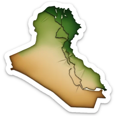 Map of Iraq  sticker