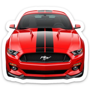 Ford Mustang with center black strip design and in written 309 and in front real pnky sticker