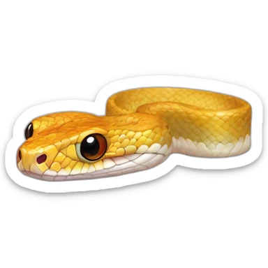 Corn snake with head poking out of hiding sticker