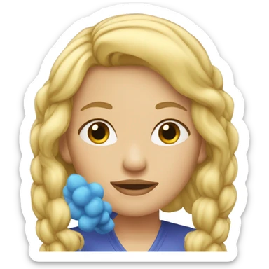Femme blonde qui fume une puff sticker