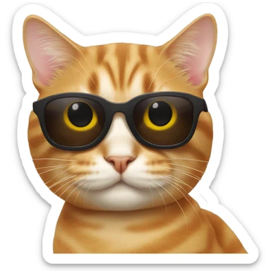 Cat with sunglasses sticker