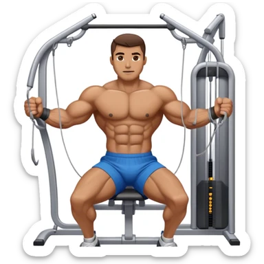guy cable-crossover gym sticker