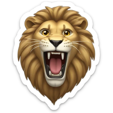 Roaring lion sticker
