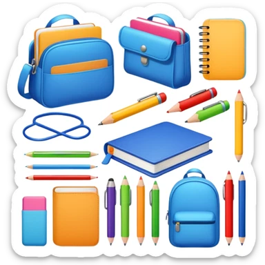 aesthetic school supplies sticker