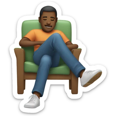 Me with my feet kicked up  sticker