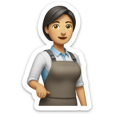 mujer trabajando sticker