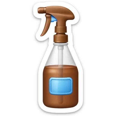 spray bottle brown colored sticker