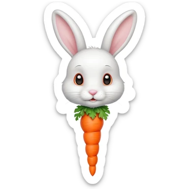 bunny with carrot sticker