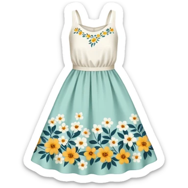 pretty summer dress, simple and cute sticker
