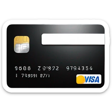 Photo of realistic bank of blag credit card sticker