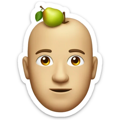 man with a pear shaped head sticker