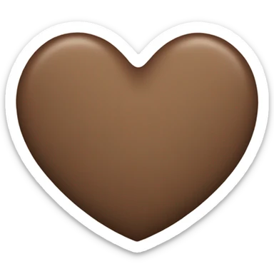 brown heart sticker