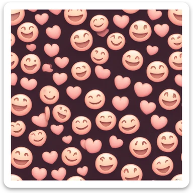 smile heart face sticker