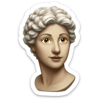 Roman bust of woman sticker