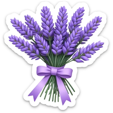 aesthetic bundle of lavendar tied with ribbon sticker