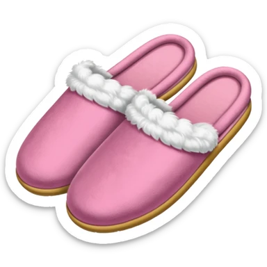 A pink house slipper thrown by the mother. sticker