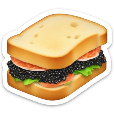 sandwich with caviar sticker