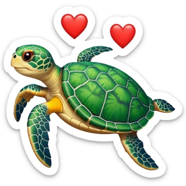 See Turtle in love sticker