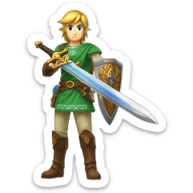 link with epic master sword sticker