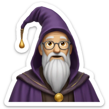 Old wise wizard sticker