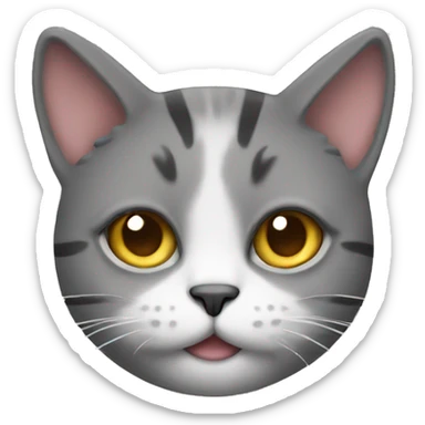 Cat with stars for eyes sticker