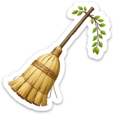 Birch Broom For Russian Bath Water sticker