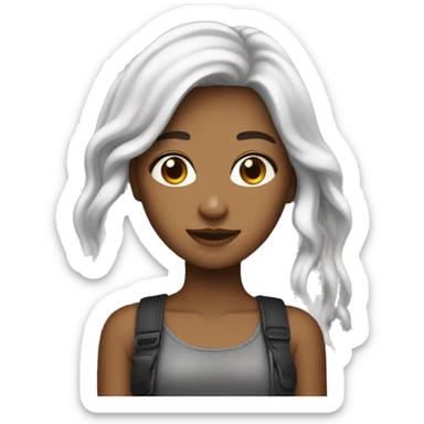create an emoji of a girl that is popstar, actor, adventurous sticker