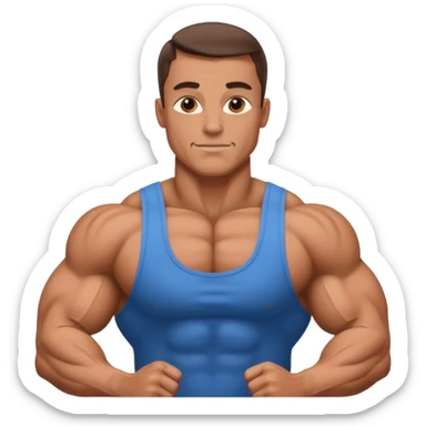 bodybuilder posing sticker