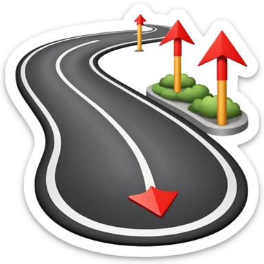 create a realistic emoji showing logistics route sticker