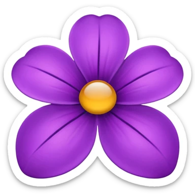 Violet flower sticker