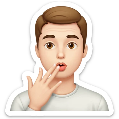 guy blowing kisses sticker