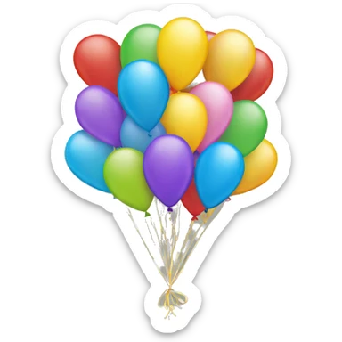 Birthday balloons sticker