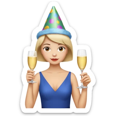 hazme una igual a la anterior pero cámbiale el pelo largo por uno corto no tan corto que le llegue a los hombros  sticker