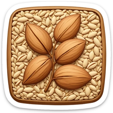 Grain of almond and oats sticker