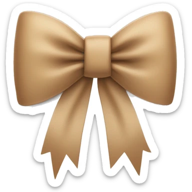Light brown bow  sticker