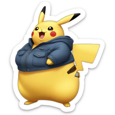 Obesity-PregnantPikachu-verylargeroundbelly sticker