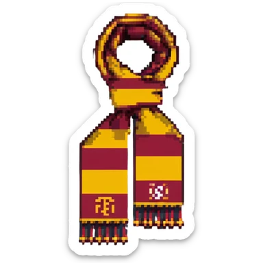Galatasaray scarf pixel art sticker