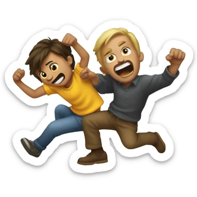 Tickle fight sticker