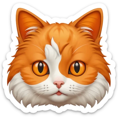 A stupid cat with every eye facing the opposite direction sticker