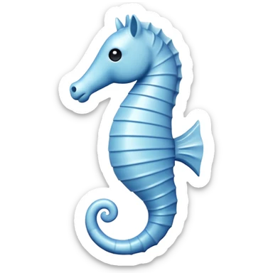make a minimalist image of a sea horse and make it look like a J sticker