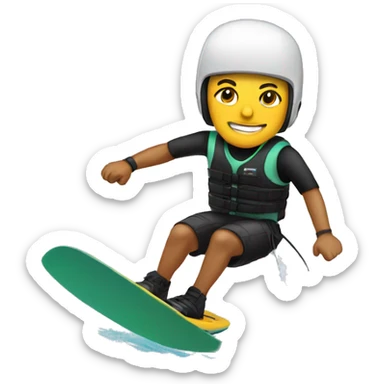 Wakeboard rider sticker
