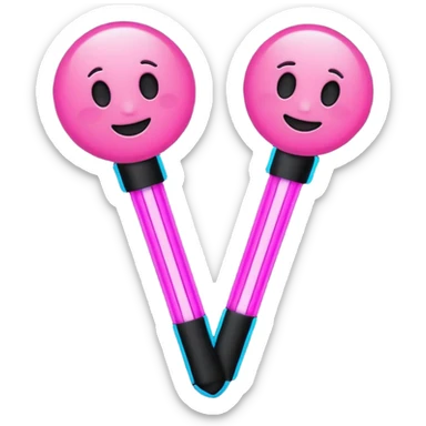 BLACKPINK-inspired black and pink lightstick emoji sticker