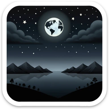 dark and eerie scene, the entire world covered in darkness. The sky is deep black with no stars or light, no moon, no glow just total void and silence. The atmosphere feels ominous and unsettling, as if darkness has swallowed everything. No characters, no visible light sources sticker