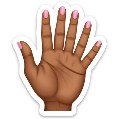 Brown skin hand doing a pinky promise sticker