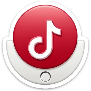 Tiktok logo emoji and original style sticker
