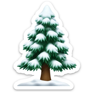 spruce in the snow sticker